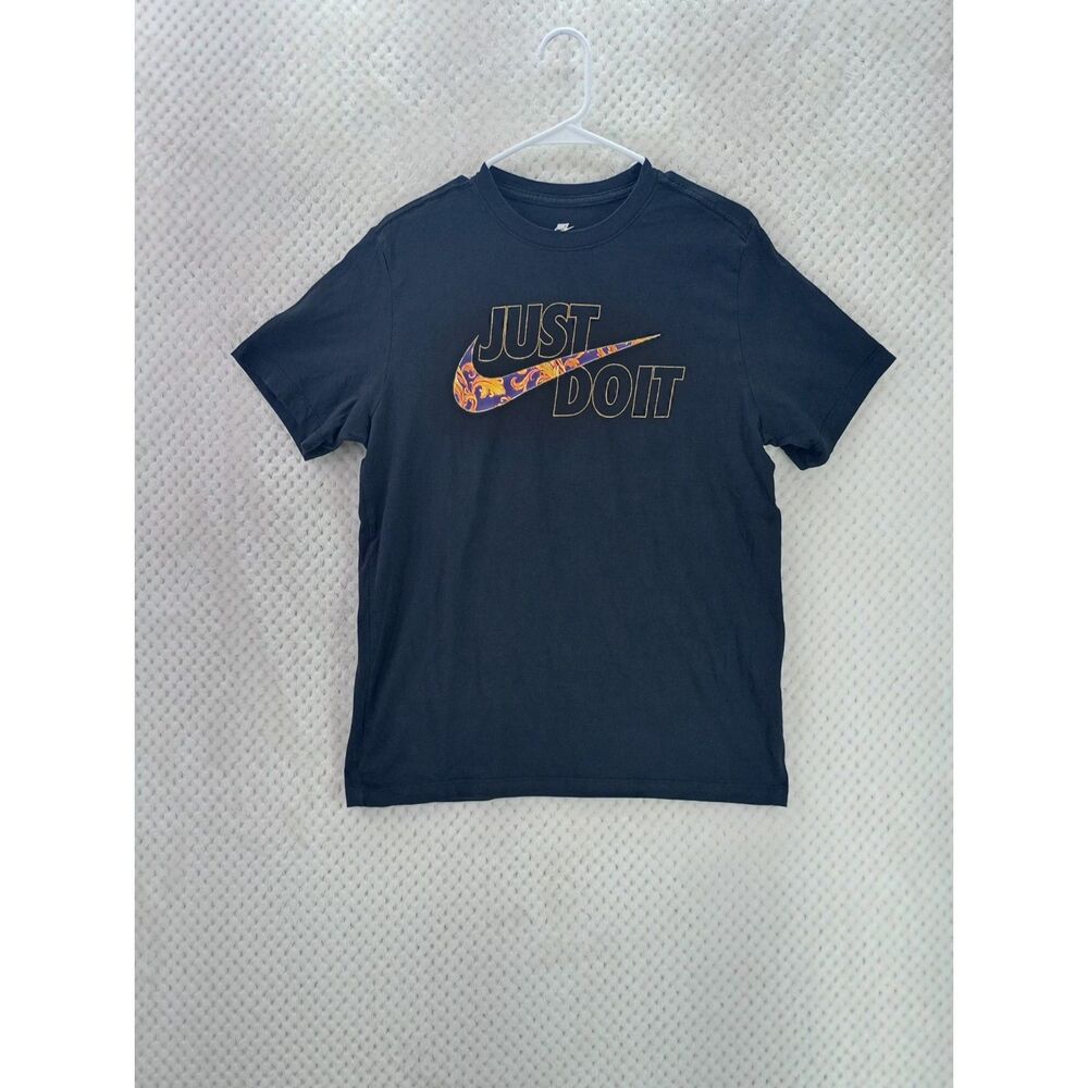 Nike Men's Medium Black Just Do It Graphic Print Short Sleeve Tee